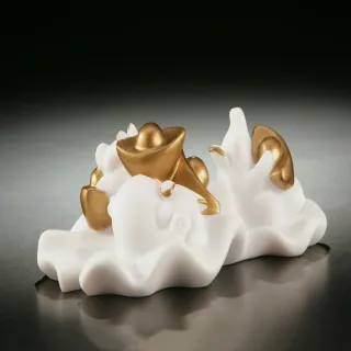 【Gallery Chuan 筌美術】福運盈門 Fortune at Your Doorstep(石雕 豬 元寶 招財 送禮 藝術禮品)