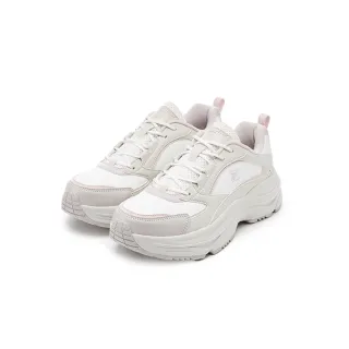 【FILA官方直營】WAVY DAY v2 中性運動鞋-白/粉(4-C109A-101)