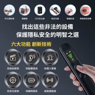 【CARSLAVE】T66 智能信號偵測器 紅外線探測 反偷拍偵測器(防偷拍 防定位 反監控 針孔偵測 震動警示)