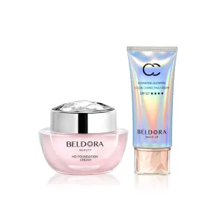 【BELDORA 蓓朵娜】NO.1人氣發光組(粉鑽瓶EX+極光CC霜SPF50+★★★★)