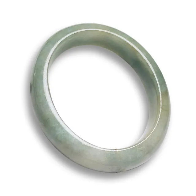 【玉我翡翠】翡翠手鐲 綠底貴妃鐲 手圍16.3mm M6712 緬甸A貨翡翠(精美包裝禮盒出貨/天然A貨翡翠)
