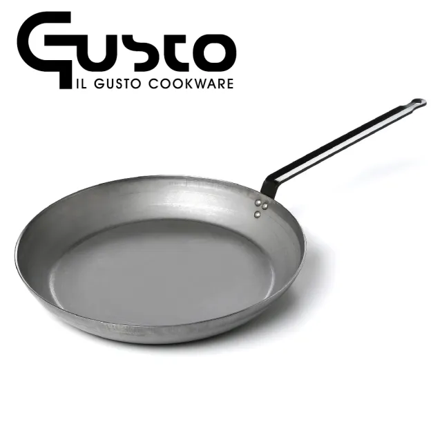【GUSTO】24cm商用碳鋼平底鍋(碳鋼3.0厚 無塗層)