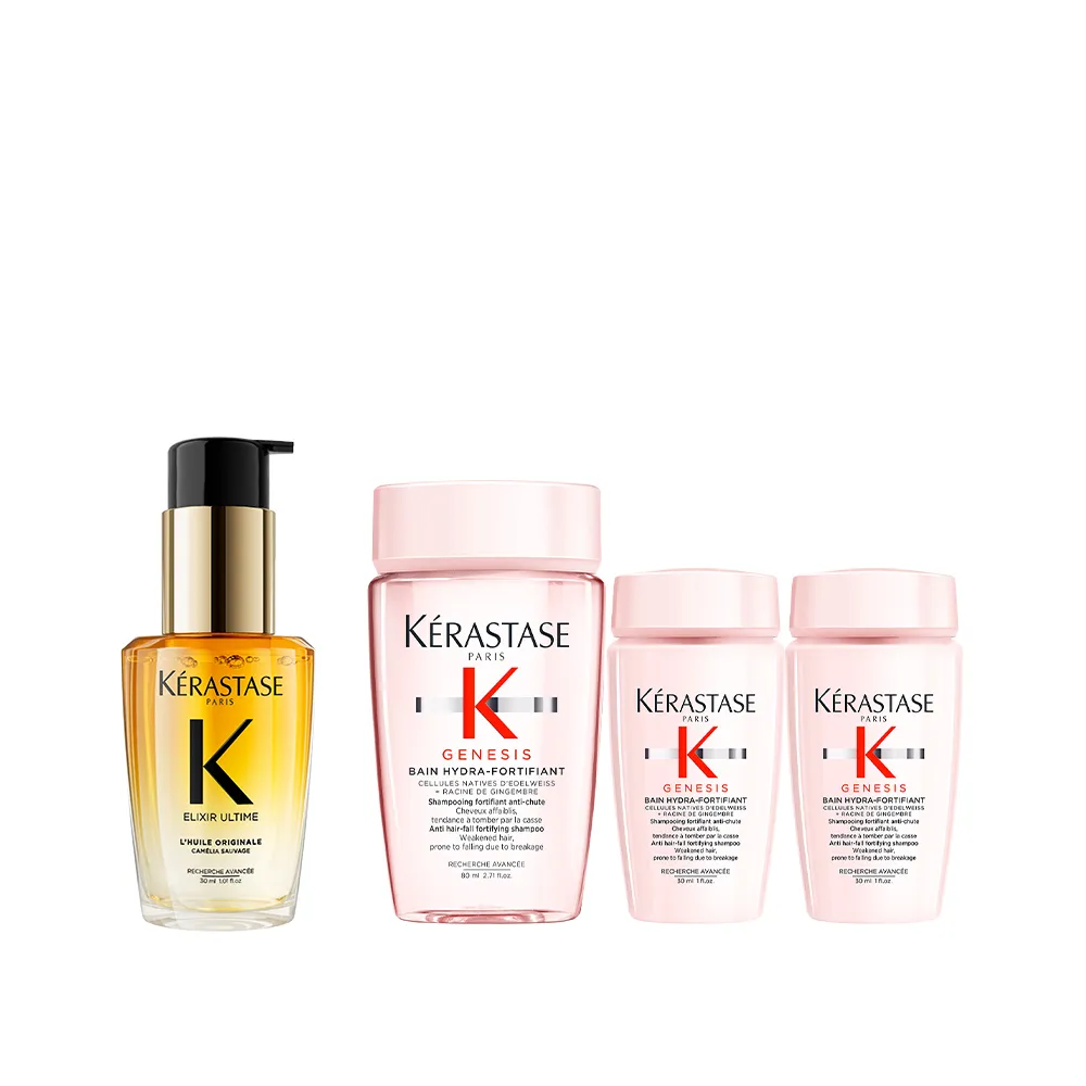 【KERASTASE 巴黎卡詩】金緻柔馭山茶花鎏光露30ml(奢光小金油/極致保濕/長效抗躁/護髮油/髮油/交換禮物)