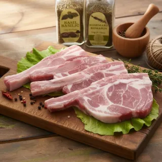 【小嚼士】法式戰斧豬排 320g 買4送2/共6包(嚴選豬肉 厚切豬排 豬排 戰斧排 帶骨豬排 冷凍豬肉 Q彈筋肉)