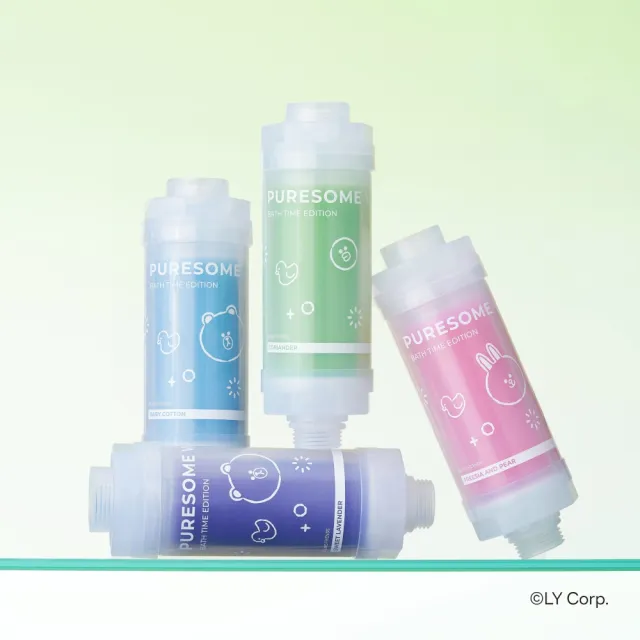 BODYLUV | LINE FRIENDS限量聯名組 旅行用迷你蓮蓬頭*1+植萃香氛濾芯*1