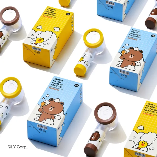BODYLUV | LINE FRIENDS限量聯名組 旅行用迷你蓮蓬頭*1+植萃香氛濾芯*1