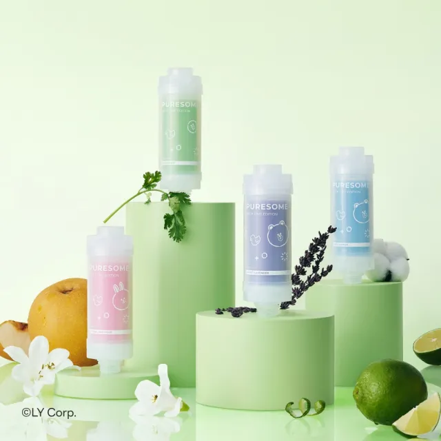BODYLUV | LINE FRIENDS限量聯名組 旅行用迷你蓮蓬頭*1+植萃香氛濾芯*1