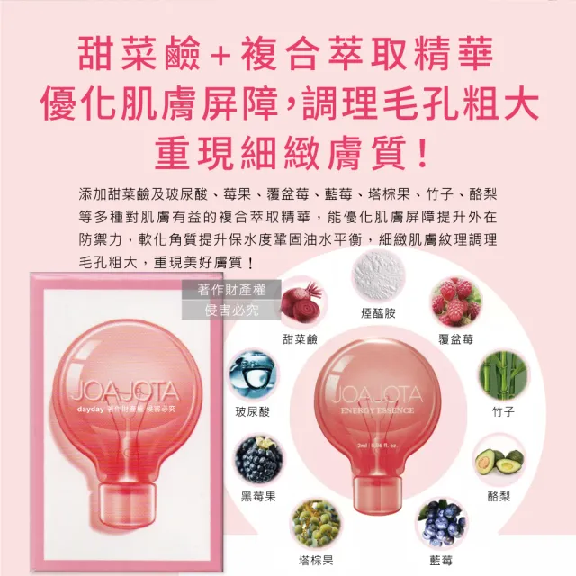 【韓國JOAJOTA】小燈泡童顏彈潤提亮護膚保養美容精華液2mlx30入/粉紅盒(暗沈妝前打底光澤肌膚安瓶)