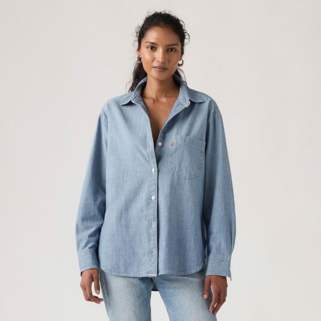 【LEVIS】長袖襯衫 牛仔襯衫 女生上衣 熱賣單品 001HM-0021