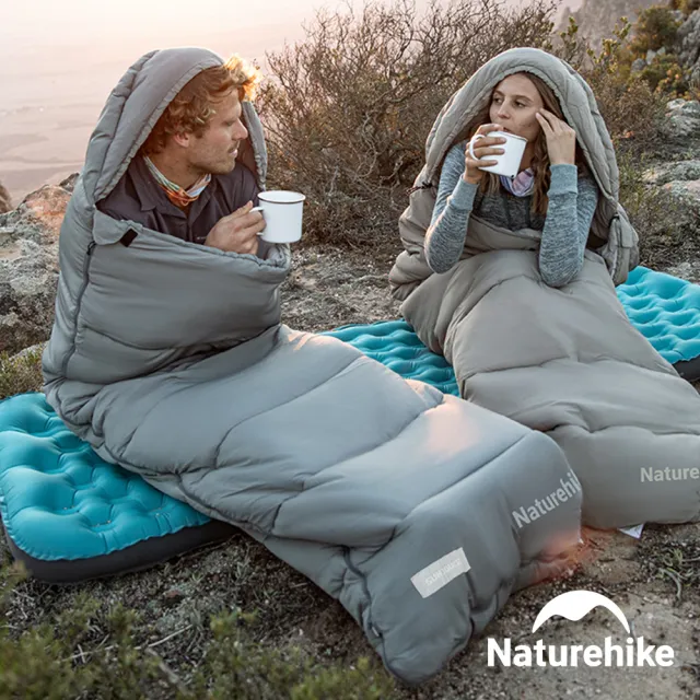 【Naturehike】MS500可機洗帶帽信封睡袋 WS023(台灣總代理公司貨)