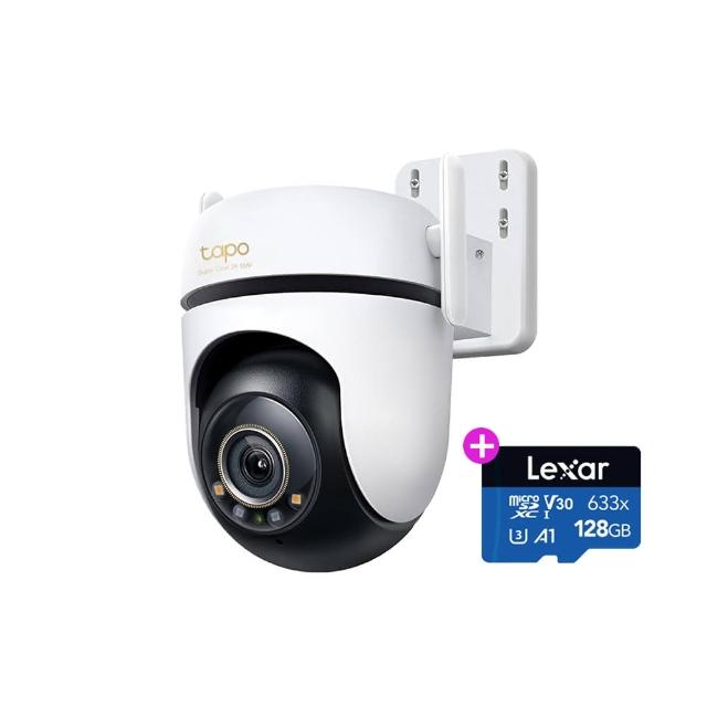 (128G記憶卡組)【TP-Link】Tapo C530WS 3K 500萬畫素AI旋轉戶外無線網路攝影機 IP CAM(全彩夜視/IP66防水/