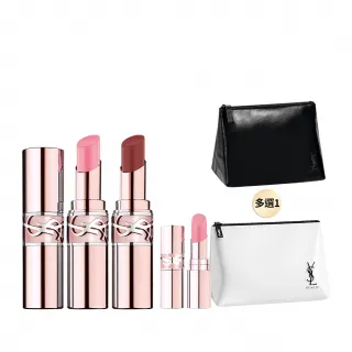 【YSL】官方直營 情挑誘光潤唇膏2入組(水潤唇膏/精品潤唇膏/護唇膏)