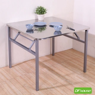 【DFhouse】伯格-不鏽鋼折合正方桌(摺疊桌 餐桌)