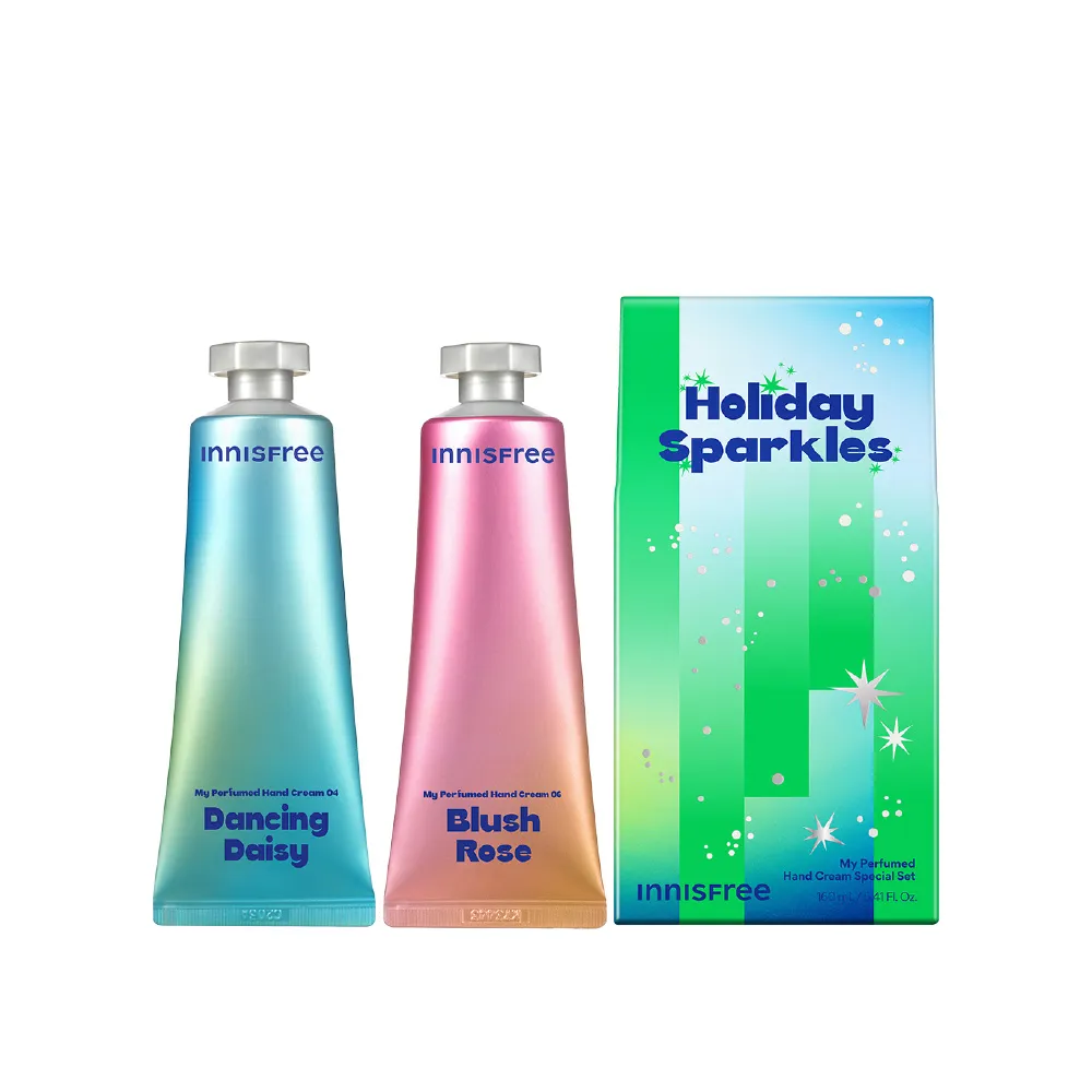 【innisfree】我的香氛護手霜禮盒 閃耀版(跳舞雛菊 80ml+羞澀玫瑰 80ml)