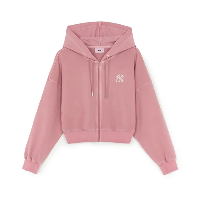 【MLB】女版背後大Logo拉鍊連帽外套 紐約洋基隊(3FTRB0754-50COS)