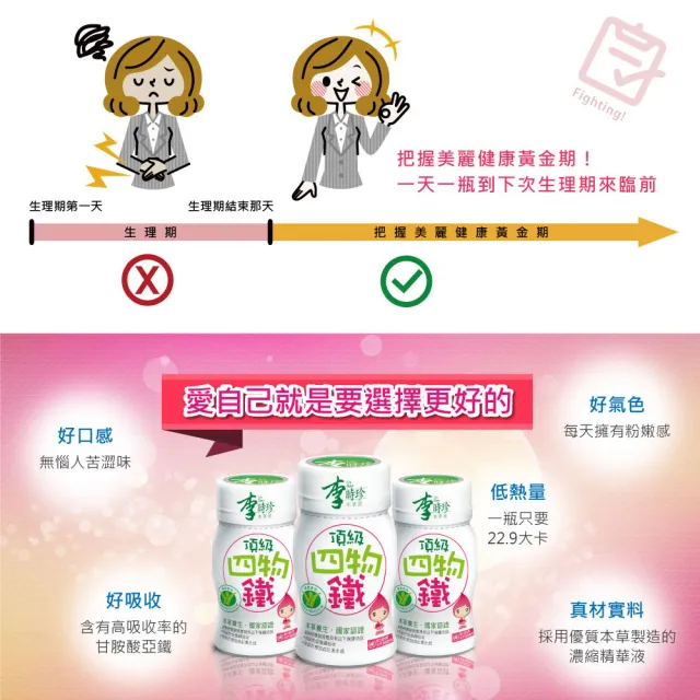 【李時珍】頂級四物鐵72入(贈全聯禮券100元x4張)