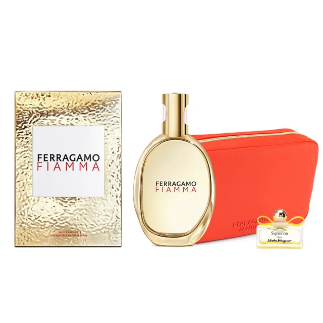 【Salvatore Ferragamo】熾烈之光女性淡香精100ml(贈化妝包+隨機小香x1.專櫃公司貨)