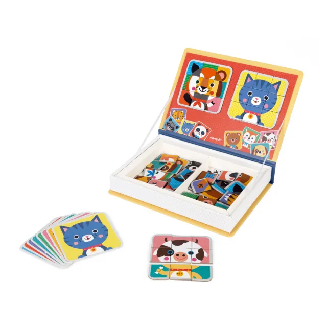 【Janod】磁鐵遊戲書-動物拼圖(磁鐵書 安靜書 邏輯思考 創造力)