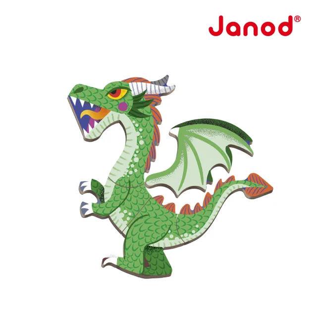 【Janod】磁鐵遊戲書-噴火龍(磁鐵書 遊戲書)