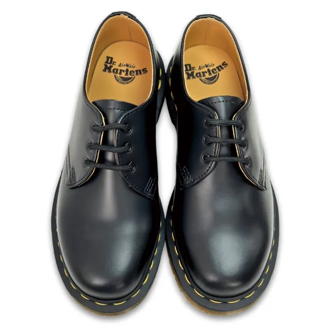 【Dr.Martens】馬汀 1461 59 平底3孔綁帶牛津鞋 黑 硬皮馬丁紳士鞋 休閒鞋子 男女皮鞋 10085001