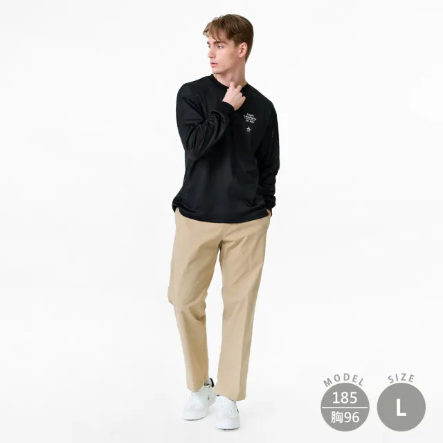 【Munsingwear】企鵝牌 男款黑色 網路獨家 舒適版型穿搭必備長袖T恤 MGWP2L01
