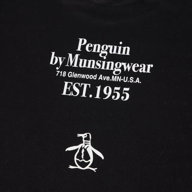 【Munsingwear】企鵝牌 男款黑色 網路獨家 舒適版型穿搭必備長袖T恤 MGWP2L01