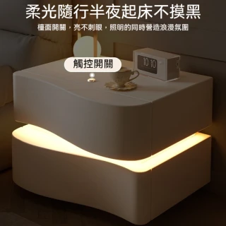 【R.H 獵戰】床頭櫃 奶油風床邊櫃 簡約小型收納櫃(邊櫃 床頭置物架 家用北歐風收納櫃lmx)