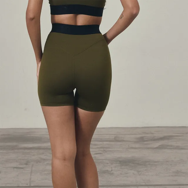 【VERVE】ProFlex316™ LOGO鬆緊帶短Leggings(強韌、高支撐力、高彈性、街頭、潮流、日常穿搭、運動穿搭)