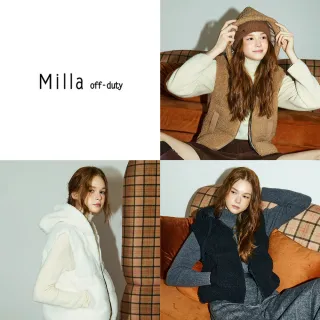 Milla羊羔QQ毛羽絨連帽背心-女