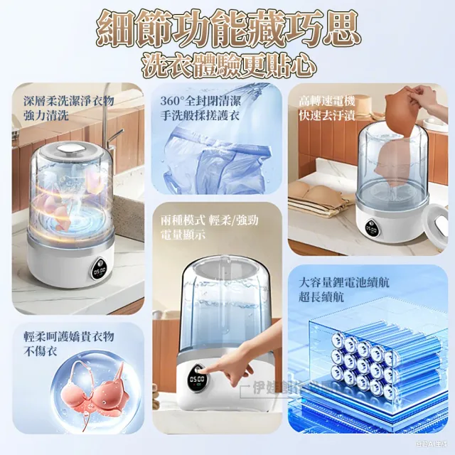 【IDREES 伊德萊斯】一體式迷你洗衣機 1500ML 殺菌消毒 內衣褲洗衣機 小型洗衣機