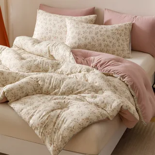 【Aibo】韓版針織雲朵絨水洗被/日版雙層紗暖芯冬被(單人/雙人均一價/多款任選/韓國被/冬被/保暖被)