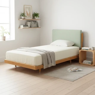 【有情門】STRAUSS 睱居怡福床組-3.5*6.2呎/GL22.5(製作期2-3週/實木/MIT/單人/床架/床框/床頭板)