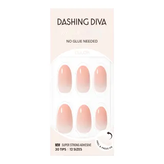 【DASHING DIVA】MAGICPRESS 薄型經典美甲片-蜜桃疊光(裸色 單色 經典款)