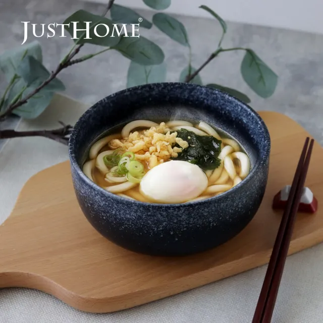 【Just Home】日式漸層陶瓷麵碗1100ml三件組-4色可選(可微波 碗 麵碗 拉麵碗 碗公 泡麵碗)