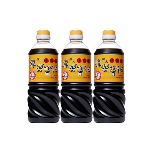 【屏大】薄鹽醬油710mlx3入