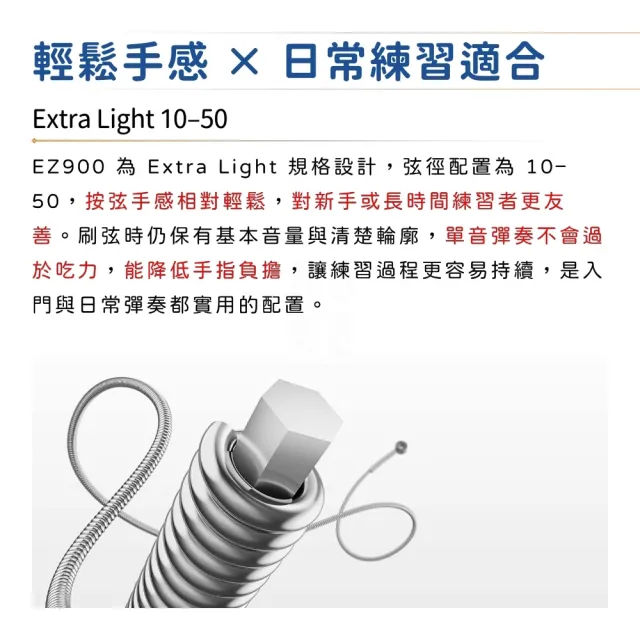 【D’Addario】EZ900 木吉他弦 10-50 黃銅／卓越品質首選(85/15 民謠吉他弦 琴弦 黃銅合金 青銅)