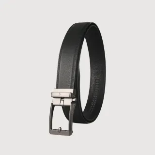 【VOVA 沃汎】台灣總代理 職場型男 方形鏤空自動扣皮帶-鎗色(VA019-009-SGU)