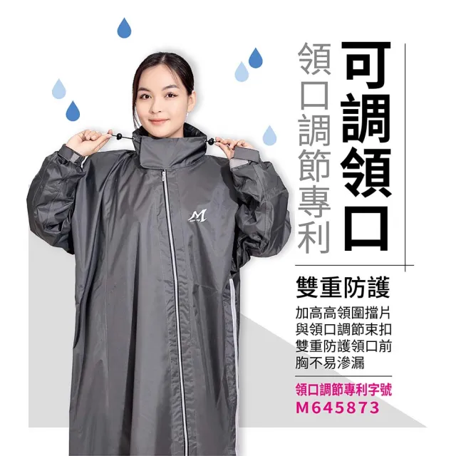 【鈦鴻牌】肆拉鍊內外斜雙側開風雨衣(前檔拉鍊內外斜開內層拉鍊與外層拉鍊斜錯開再加大胸前擋水片)