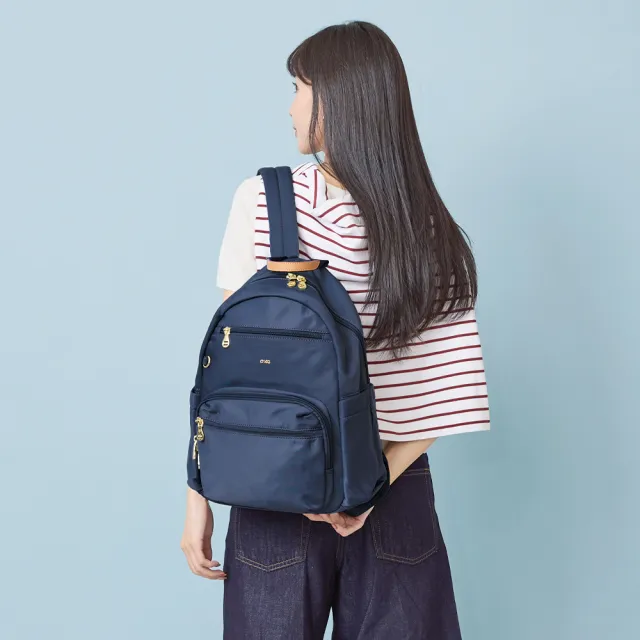 【OMC】雙11 必buy寬側袋附胸扣旅行休閒後背包03531A(深藍)