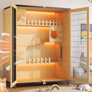 【愛寵生活館】可移動多層貓別墅 貓窩貓爬架一體 貓舍貓屋貓籠(120*45*120四季通用 空間自由 加厚耐用)