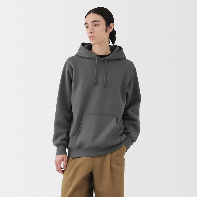 【MUJI 無印良品】男裏毛連帽上衣(灰色/墨灰/黑色/象牙白/深藍)