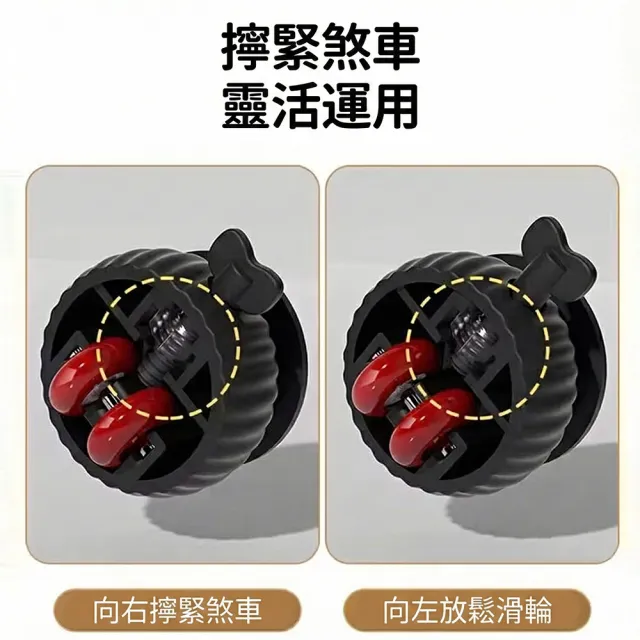 【FONMOST】免打孔萬向滑輪4入 帶煞車滑輪 滾輪 黏貼式萬向輪 萬向滑輪 收納箱置物架專用