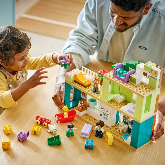 【LEGO 樂高】得寶系列 10470 3 合 1 現代住家玩偶組(啟蒙玩具 娃娃屋玩具 積木 幼兒玩具)