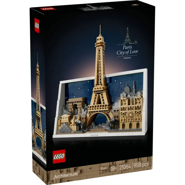 【LEGO 樂高】建築系列 21064 巴黎－愛之城(法國景色 居家擺設 積木 玩具)