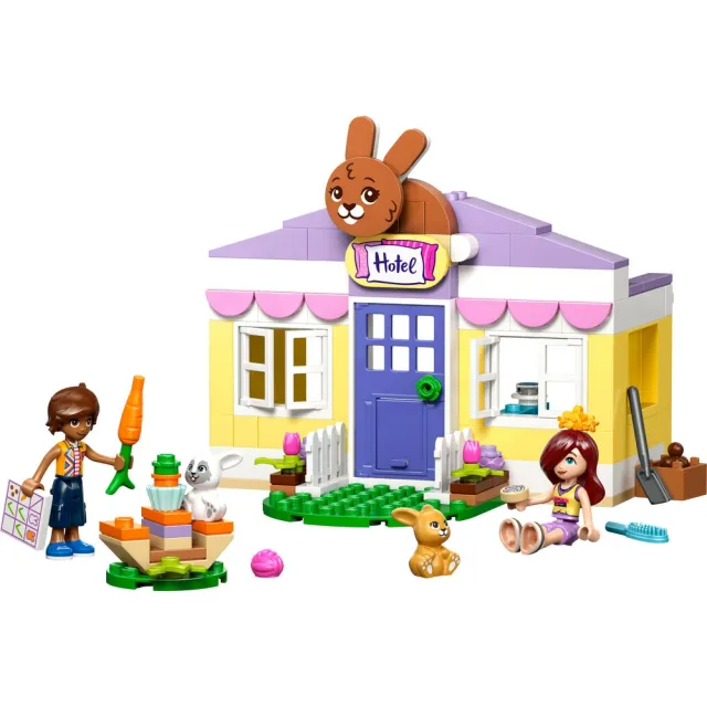 【LEGO 樂高】Friends 42679 心湖城兔子旅館(動物玩具 扮家家酒 積木 兒童玩具)