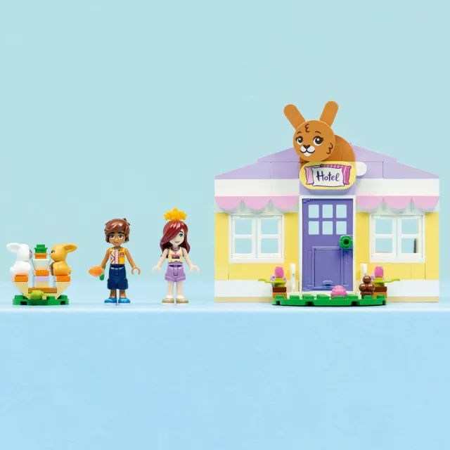 【LEGO 樂高】Friends 42679 心湖城兔子旅館(動物玩具 扮家家酒 積木 兒童玩具)