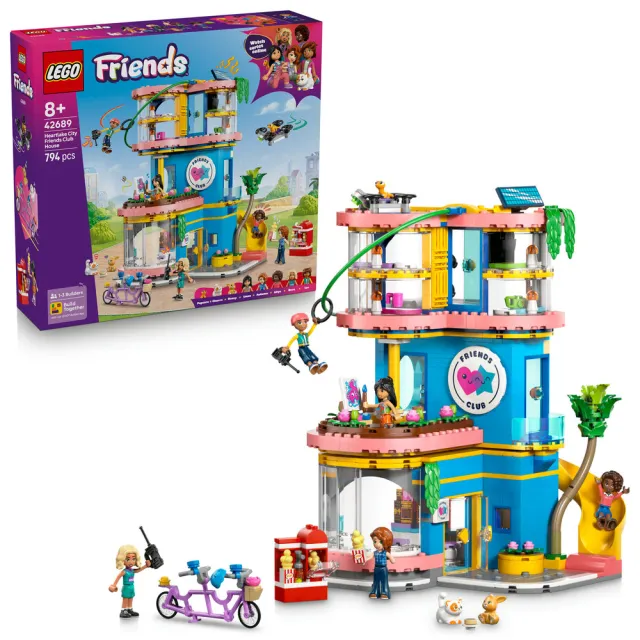 【LEGO 樂高】Friends 42689 心湖城好朋友會所(創意力遊戲 扮家家酒 積木 玩具)