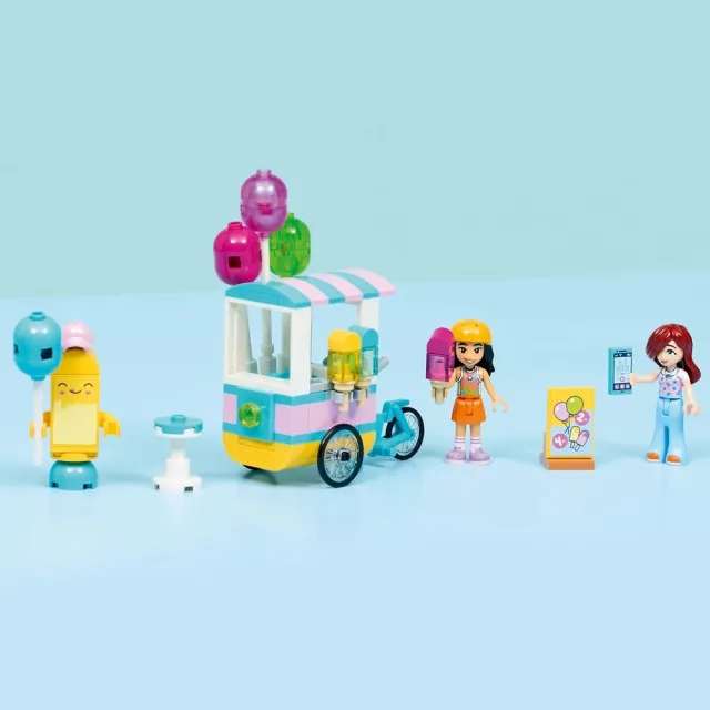 【LEGO 樂高】Friends 42692 冰淇淋和氣球攤(創意力遊戲 扮家家酒 積木 兒童玩具)