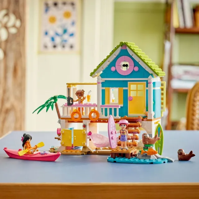 【LEGO 樂高】Friends 42699 海灘小屋和海豹(動物玩具 扮家家酒 積木 玩具)