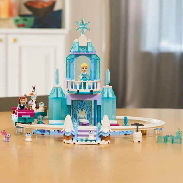 【LEGO 樂高】迪士尼公主系列 43281 艾莎的冰雪城堡和雪橇大冒險(雪寶 冰雪奇緣 積木 兒童玩具)
